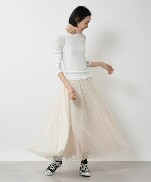 NEMIKA / ネミカ ミニ・ひざ丈スカート | ドットチュールフレアスカート【NEMIKA】 | 詳細15