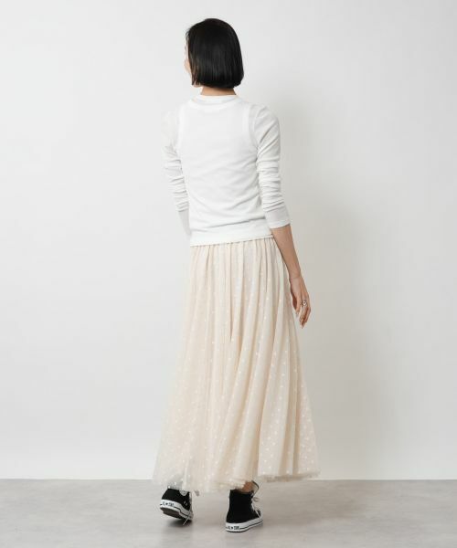 NEMIKA / ネミカ ミニ・ひざ丈スカート | ドットチュールフレアスカート【NEMIKA】 | 詳細17