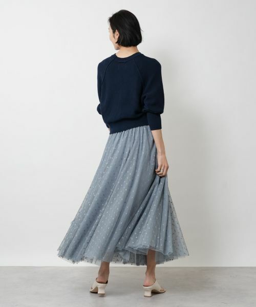 NEMIKA / ネミカ ミニ・ひざ丈スカート | ドットチュールフレアスカート【NEMIKA】 | 詳細3