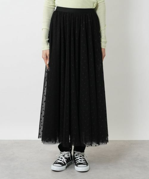 NEMIKA / ネミカ ミニ・ひざ丈スカート | ドットチュールフレアスカート【NEMIKA】 | 詳細7