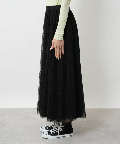 NEMIKA / ネミカ ミニ・ひざ丈スカート | ドットチュールフレアスカート【NEMIKA】 | 詳細8