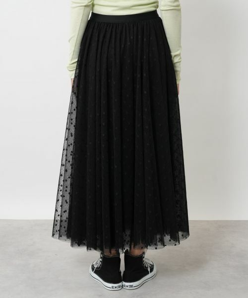 NEMIKA / ネミカ ミニ・ひざ丈スカート | ドットチュールフレアスカート【NEMIKA】 | 詳細9