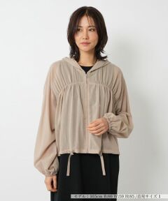 NEMIKA / ネミカ テーラードジャケット | ギャザーフーディショートブルゾン【NEMIKA】