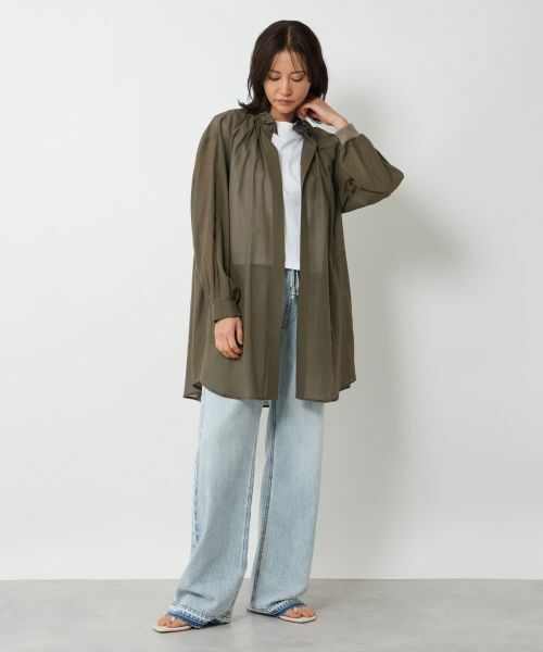 NEMIKA / ネミカ その他アウター | フリルネックシアージャケット【NEMIKA】 | 詳細1