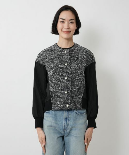 NEMIKA / ネミカ テーラードジャケット | 異素材切り替えジャケット【NEMIKA】 | 詳細4