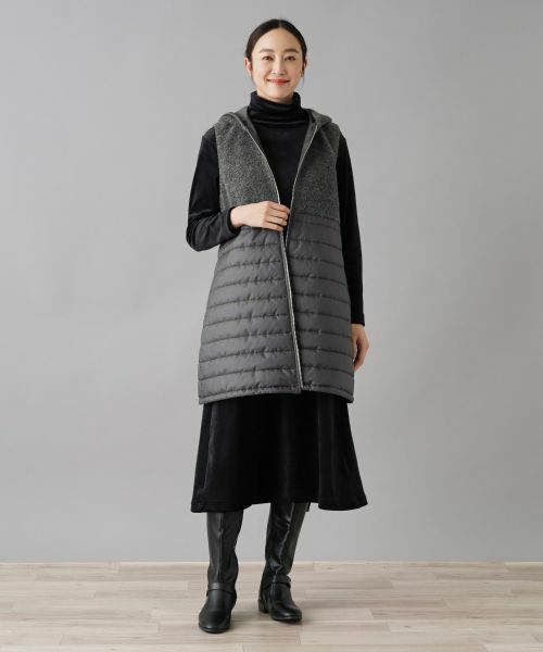 NEMIKA / ネミカ テーラードジャケット | 異素材切替ベスト【NEMIKA】 | 詳細1