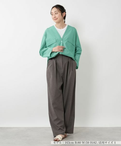 NEMIKA / ネミカ シャツ・ブラウス | Vネックポケットブラウス【PASSIONE】 | 詳細4