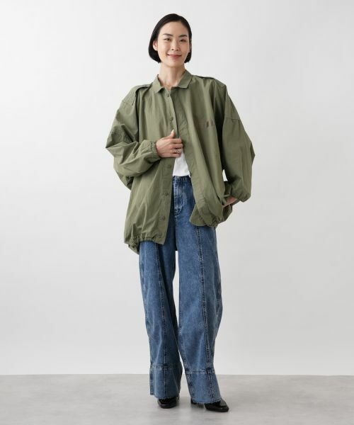 NEMIKA / ネミカ シャツ・ブラウス | オーバーサイズミリタリーシャツ【PASSIONE】 | 詳細1