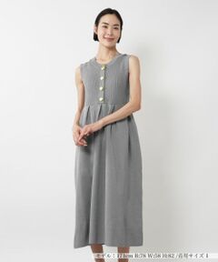 NEMIKA / ネミカ ドレス | ゴールドボタンノースリーブワンピース【torrazzo donna】