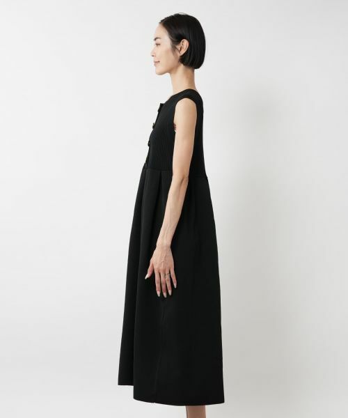 NEMIKA / ネミカ ドレス | ゴールドボタンノースリーブワンピース【torrazzo donna】 | 詳細10