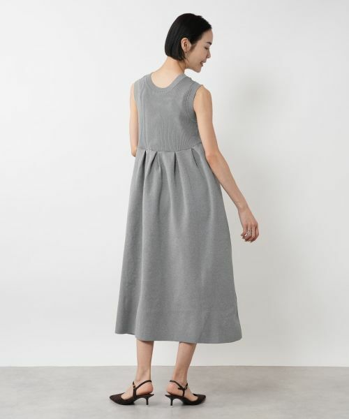 NEMIKA / ネミカ ドレス | ゴールドボタンノースリーブワンピース【torrazzo donna】 | 詳細3