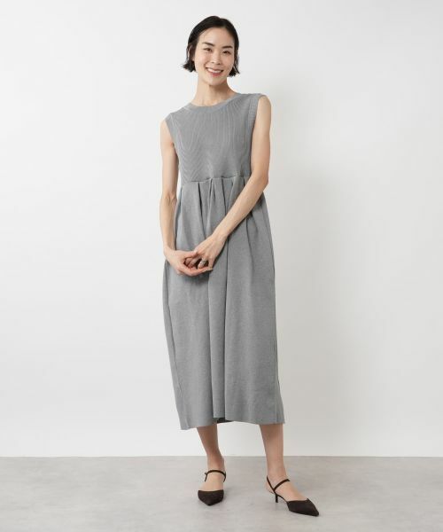 NEMIKA / ネミカ ドレス | ゴールドボタンノースリーブワンピース【torrazzo donna】 | 詳細4