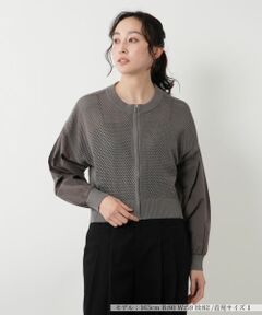 NEMIKA / ネミカ カーディガン・ボレロ | 異素材ジップカーディガン【NEMIKA】