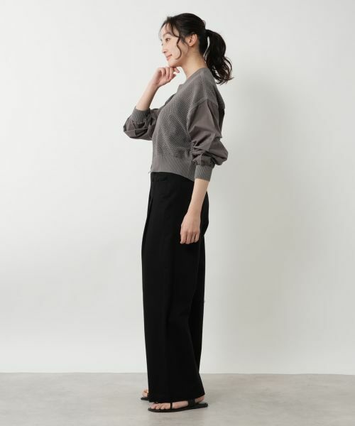 NEMIKA / ネミカ カーディガン・ボレロ | 異素材ジップカーディガン【NEMIKA】 | 詳細2