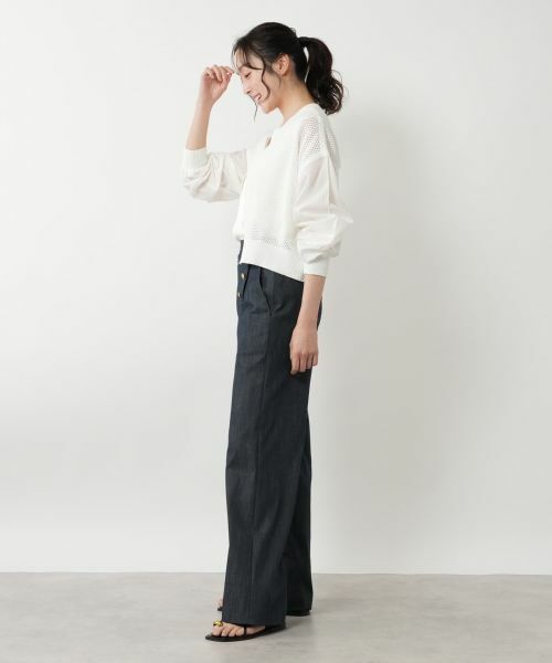 NEMIKA / ネミカ カーディガン・ボレロ | 異素材ジップカーディガン【NEMIKA】 | 詳細5