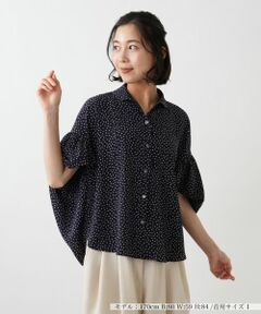 NEMIKA / ネミカ シャツ・ブラウス | ドット柄フレアスリーブシャツ【NEMIKA】