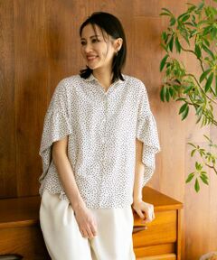 NEMIKA / ネミカ シャツ・ブラウス | ドット柄フレアスリーブシャツ【NEMIKA】