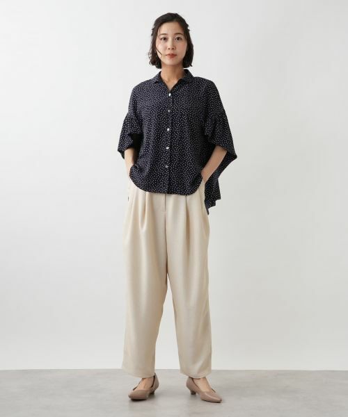 NEMIKA / ネミカ シャツ・ブラウス | ドット柄フレアスリーブシャツ【NEMIKA】 | 詳細1