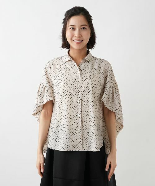NEMIKA / ネミカ シャツ・ブラウス | ドット柄フレアスリーブシャツ【NEMIKA】 | 詳細7