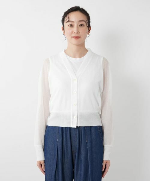 NEMIKA / ネミカ カーディガン・ボレロ | シアーニットカーディガン【PUPULA】 | 詳細7