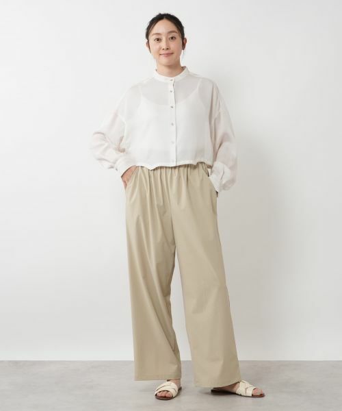 NEMIKA / ネミカ シャツ・ブラウス | バンドカラーシアーシャツ【PASSIONE】 | 詳細1