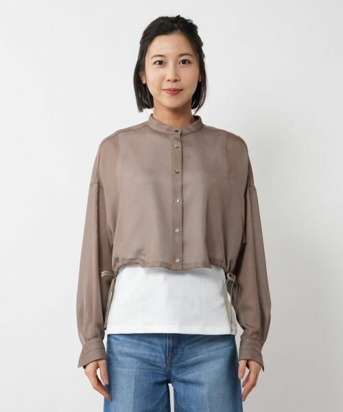 NEMIKA / ネミカ シャツ・ブラウス | バンドカラーシアーシャツ【PASSIONE】 | 詳細10