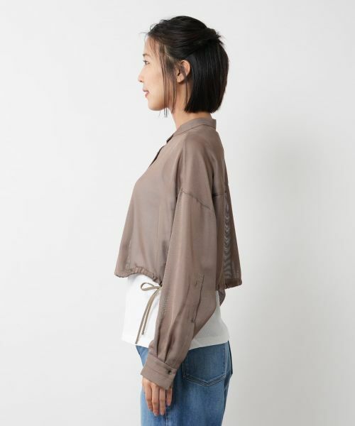 NEMIKA / ネミカ シャツ・ブラウス | バンドカラーシアーシャツ【PASSIONE】 | 詳細11