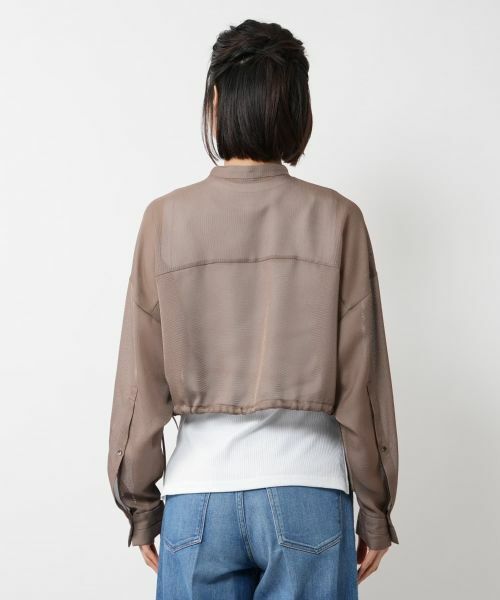 NEMIKA / ネミカ シャツ・ブラウス | バンドカラーシアーシャツ【PASSIONE】 | 詳細12