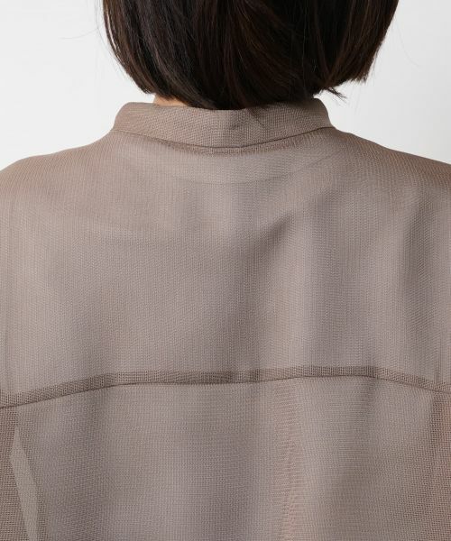 NEMIKA / ネミカ シャツ・ブラウス | バンドカラーシアーシャツ【PASSIONE】 | 詳細14