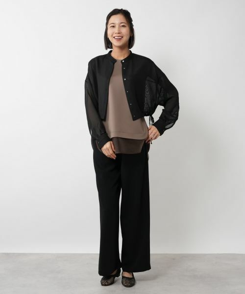 NEMIKA / ネミカ シャツ・ブラウス | バンドカラーシアーシャツ【PASSIONE】 | 詳細4