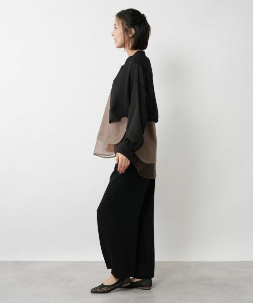 NEMIKA / ネミカ シャツ・ブラウス | バンドカラーシアーシャツ【PASSIONE】 | 詳細5