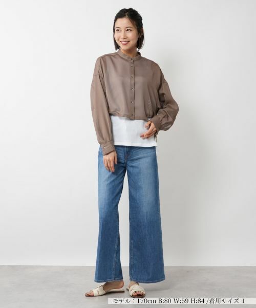 NEMIKA / ネミカ シャツ・ブラウス | バンドカラーシアーシャツ【PASSIONE】 | 詳細7