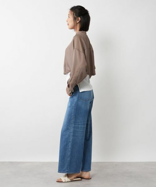 NEMIKA / ネミカ シャツ・ブラウス | バンドカラーシアーシャツ【PASSIONE】 | 詳細8