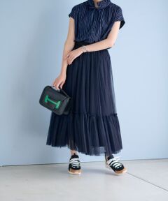 NEMIKA / ネミカ ミニ・ひざ丈スカート | チュールティアードスカート【NEMIKA】