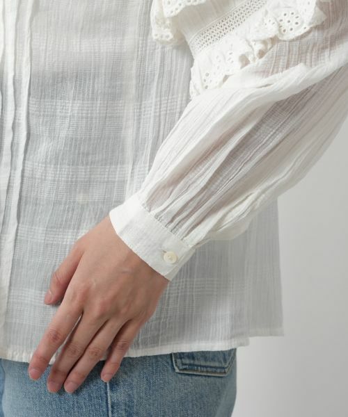 NEMIKA / ネミカ シャツ・ブラウス | レースフリルブラウス【MAISON HOTEL】 | 詳細10