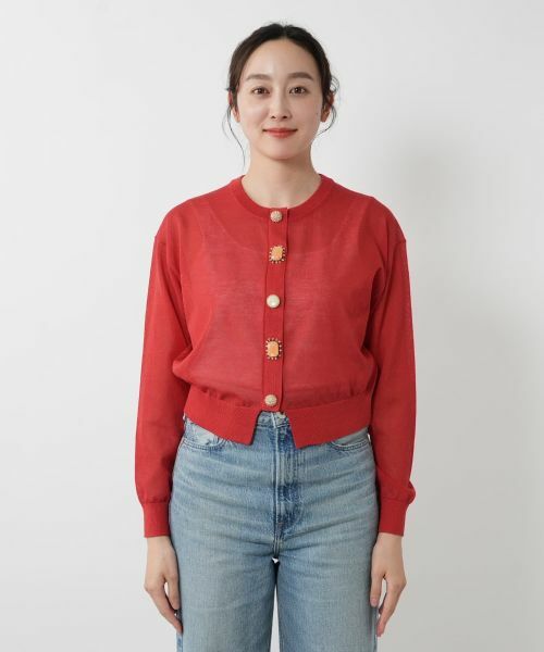 NEMIKA / ネミカ カーディガン・ボレロ | ビジューボタンカーディガン【torrazzo donna】 | 詳細13