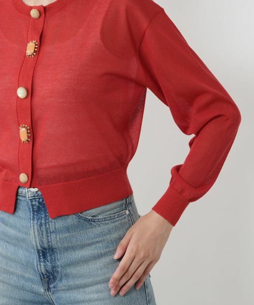 NEMIKA / ネミカ カーディガン・ボレロ | ビジューボタンカーディガン【torrazzo donna】 | 詳細19