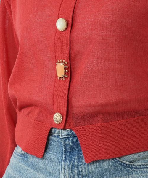 NEMIKA / ネミカ カーディガン・ボレロ | ビジューボタンカーディガン【torrazzo donna】 | 詳細20