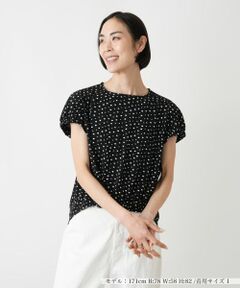 NEMIKA / ネミカ シャツ・ブラウス | ドットプリントギャザーブラウス【PUPULA】