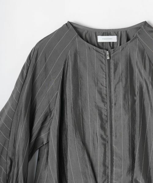 NEMIKA / ネミカ テーラードジャケット | ストライプノーカラージャケット【PASSIONE】 | 詳細4