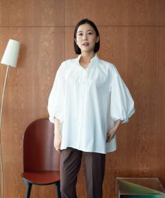 NEMIKA / ネミカ シャツ・ブラウス | フリルネックボリュームスリーブブラウス【NEMIKA】