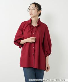 NEMIKA / ネミカ シャツ・ブラウス | フリルネックボリュームスリーブブラウス【NEMIKA】