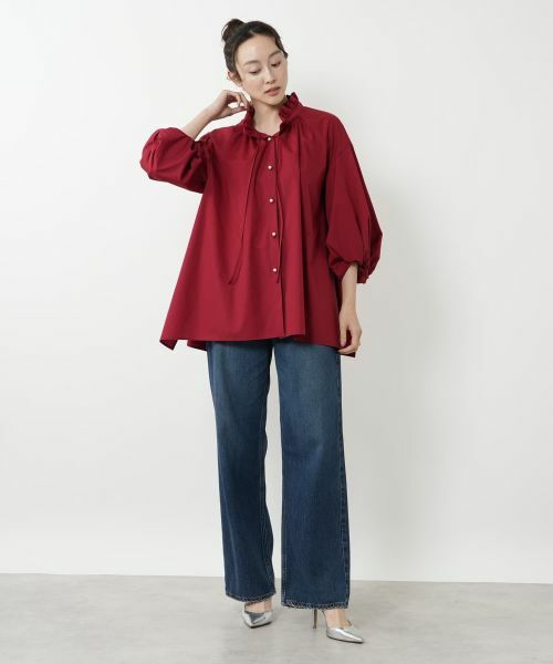 NEMIKA / ネミカ シャツ・ブラウス | フリルネックボリュームスリーブブラウス【NEMIKA】 | 詳細1