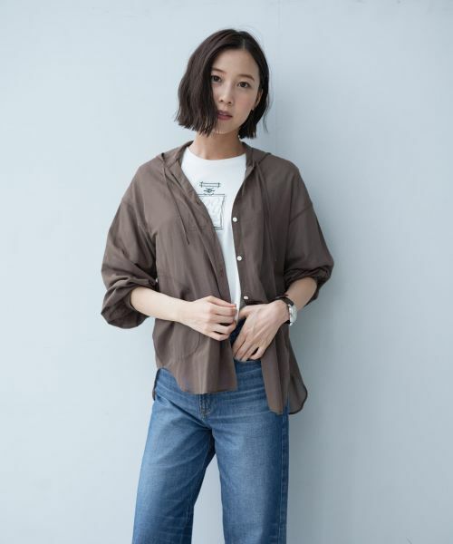 NEMIKA / ネミカ シャツ・ブラウス | フーディーブラウス【NEMIKA】(ブラウン)