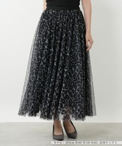 NEMIKA / ネミカ ミニ・ひざ丈スカート | プリントチュールロングスカート【NEMIKA】
