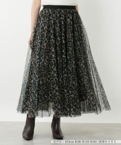 NEMIKA / ネミカ ミニ・ひざ丈スカート | プリントチュールロングスカート【NEMIKA】