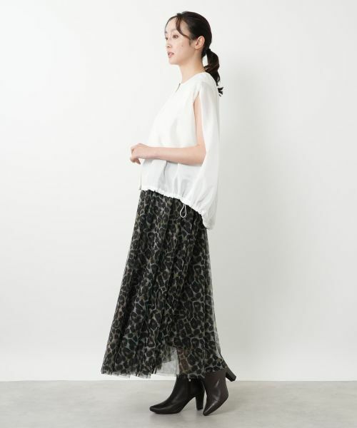 NEMIKA / ネミカ ミニ・ひざ丈スカート | プリントチュールロングスカート【NEMIKA】 | 詳細2