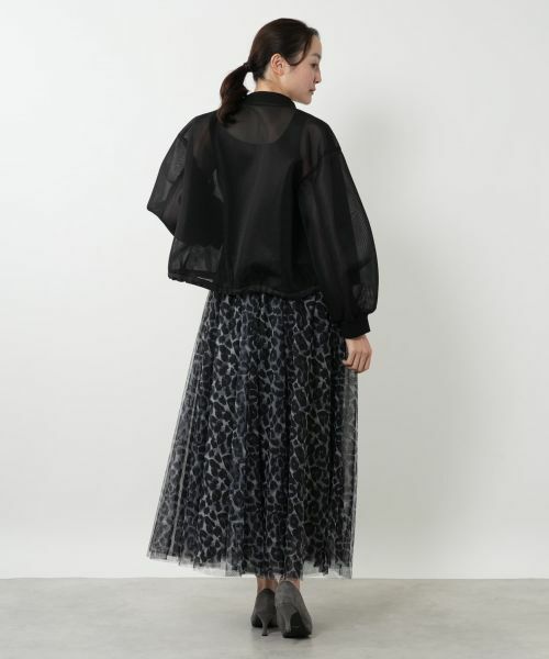 NEMIKA / ネミカ ミニ・ひざ丈スカート | プリントチュールロングスカート【NEMIKA】 | 詳細6