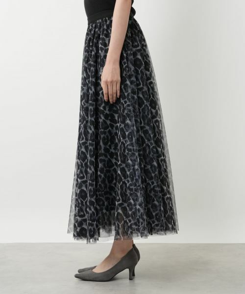 NEMIKA / ネミカ ミニ・ひざ丈スカート | プリントチュールロングスカート【NEMIKA】 | 詳細8