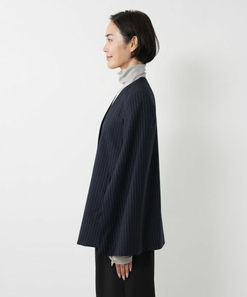 NEMIKA / ネミカ テーラードジャケット | ストライプケープジャケット【NEMIKA】 | 詳細14